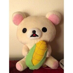 Korilakkuma San-x Sanrio Holding Corn Japan Import Plush 6" 2018 Cute Rilakkuma
